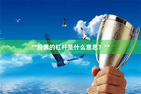 **股票的杠杆是什么意思？**
